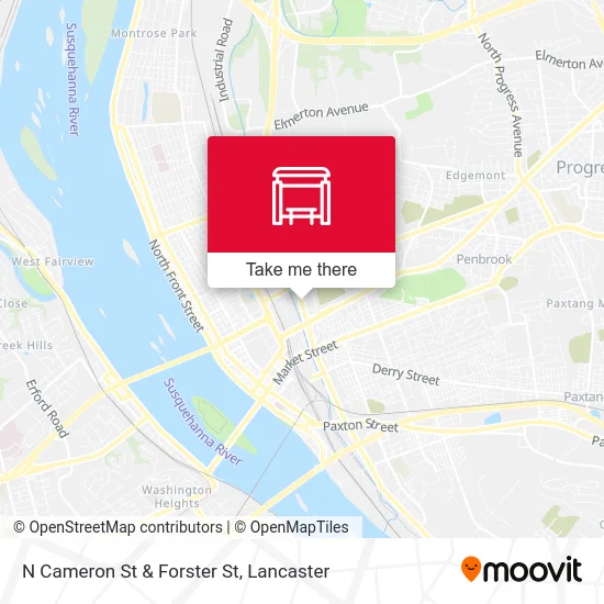 N Cameron St & Forster St map