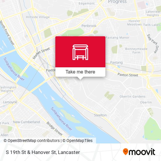 Mapa de S 19th St & Hanover St