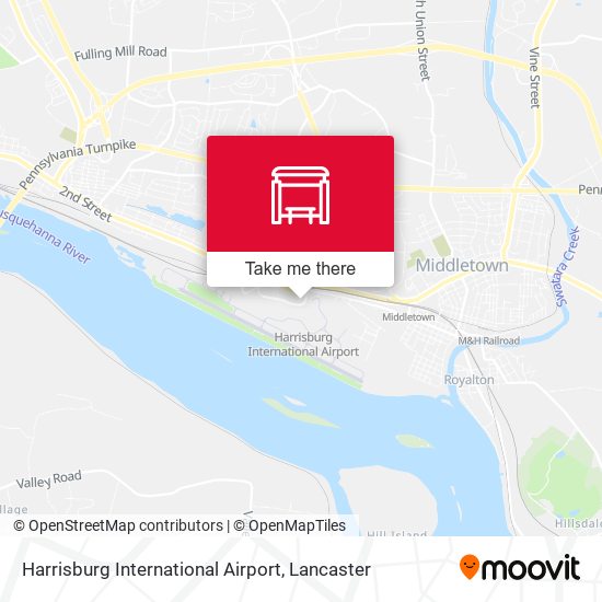 Harrisburg International Airport map