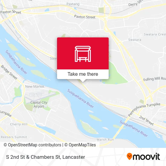 S 2nd St & Chambers St map