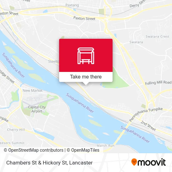 Chambers St & Hickory St map