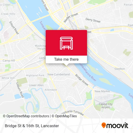 Bridge St & 16th St map