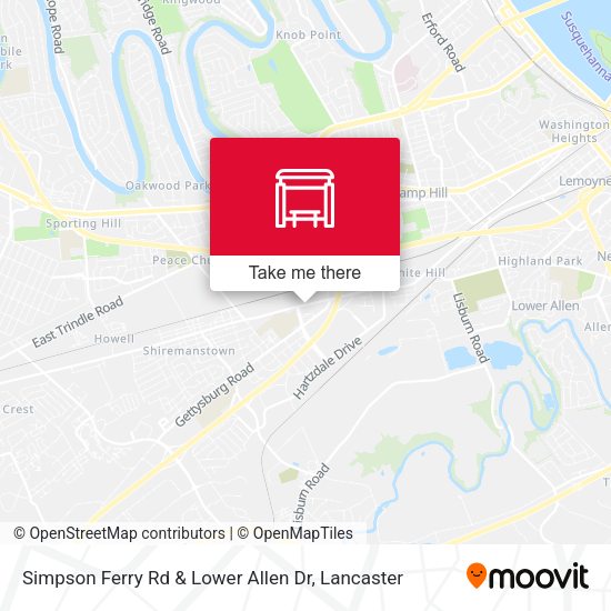 Simpson Ferry Rd & Lower Allen Dr map
