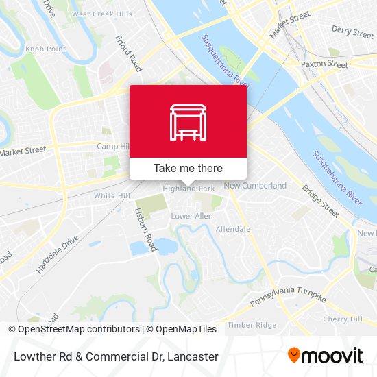 Lowther Rd & Commercial Dr map
