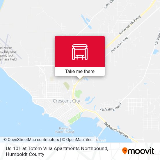 Us 101 at Totem Villa Apartments Northbound map