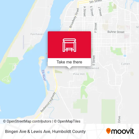 Bingen Ave & Lewis Ave map