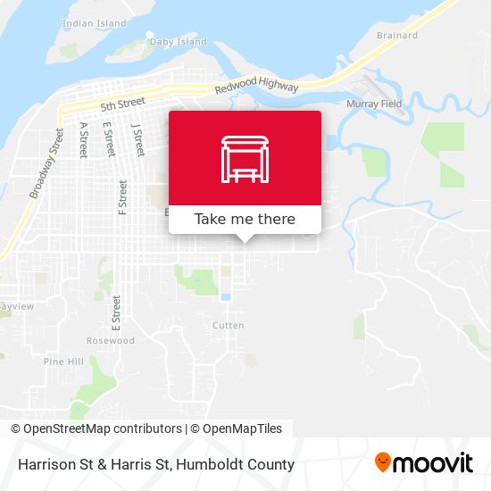 Harrison St & Harris St map