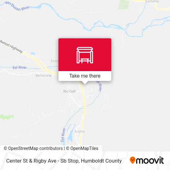 Mapa de Center St & Rigby Ave - Sb Stop
