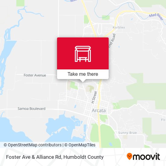 Foster Ave & Alliance Rd map