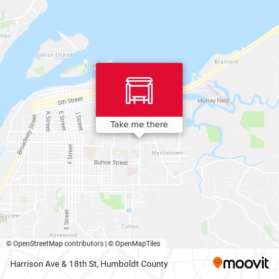 Harrison Ave & 18th St map