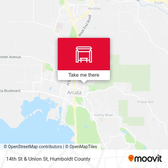 14th St & Union St map