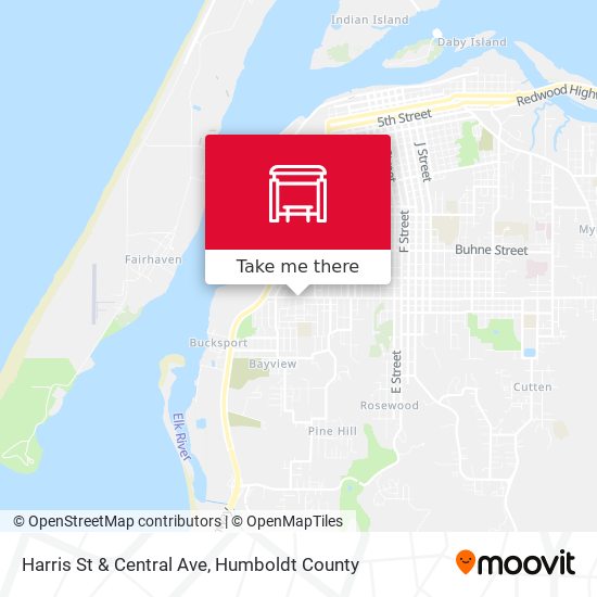 Harris St & Central Ave map