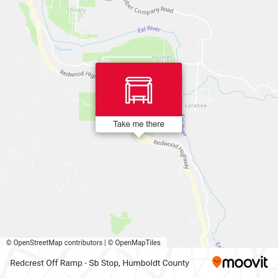 Mapa de Redcrest Off Ramp - Sb Stop