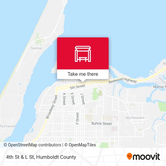 4th St & L St map