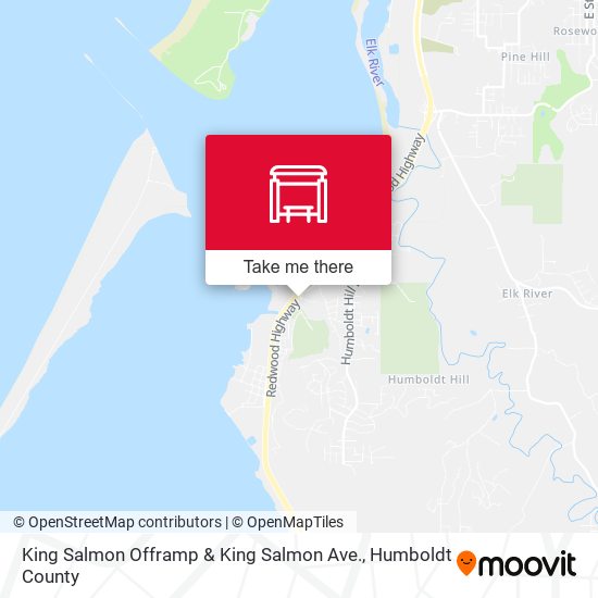 King Salmon Offramp & King Salmon Ave. map