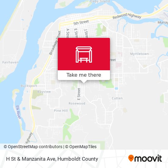 H St & Manzanita Ave map
