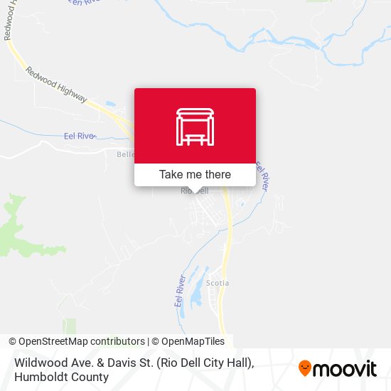 Mapa de Wildwood Ave. & Davis St. (Rio Dell City Hall)