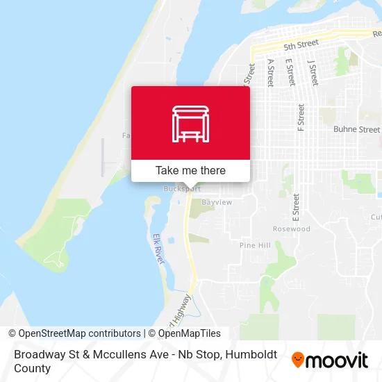 Mapa de Broadway St & Mccullens Ave - Nb Stop