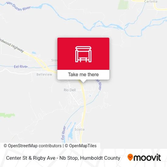 Mapa de Center St & Rigby Ave - Nb Stop