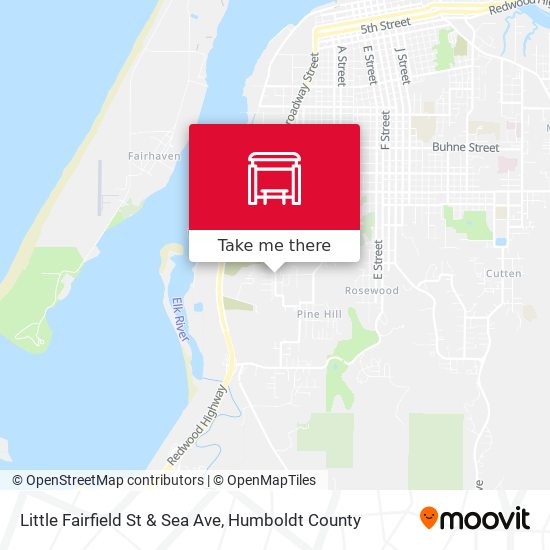 Little Fairfield St & Sea Ave map