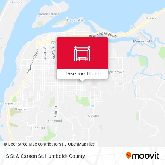 S St & Carson St map