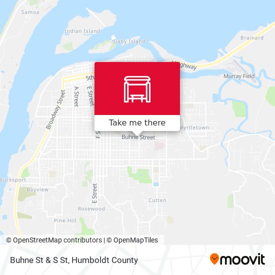 Buhne St & S St map