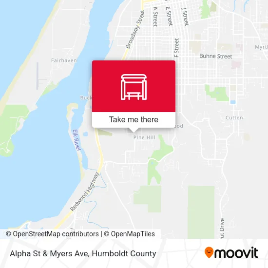 Mapa de Alpha St & Myers Ave
