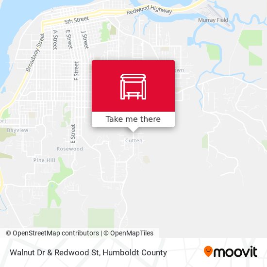 Walnut Dr & Redwood St map