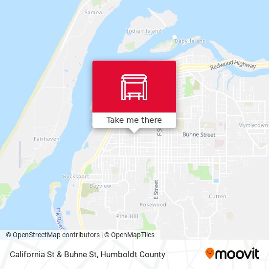 California St & Buhne St map