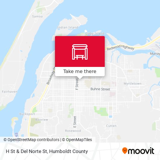 H St & Del Norte St map