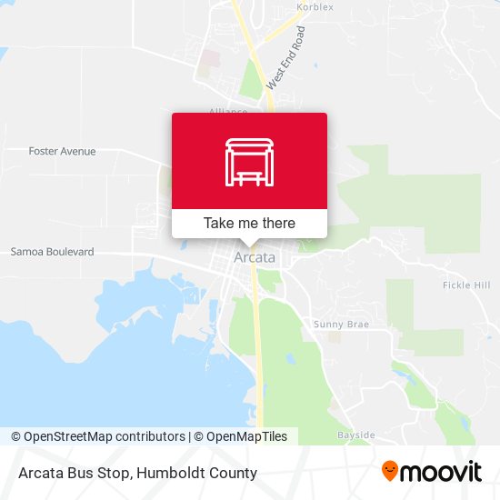 Arcata Bus Stop map