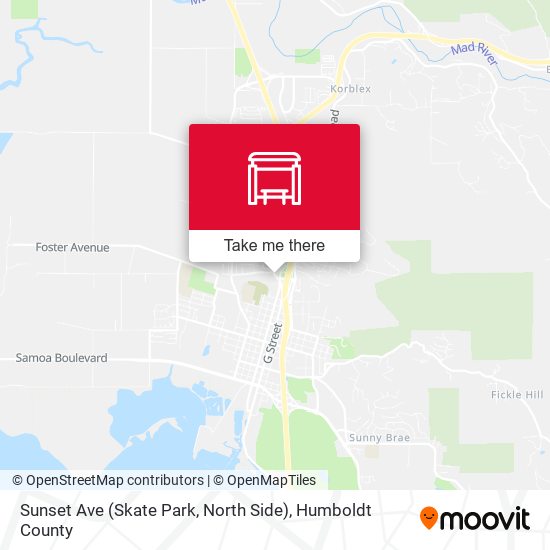 Sunset Ave (Skate Park, North Side) map