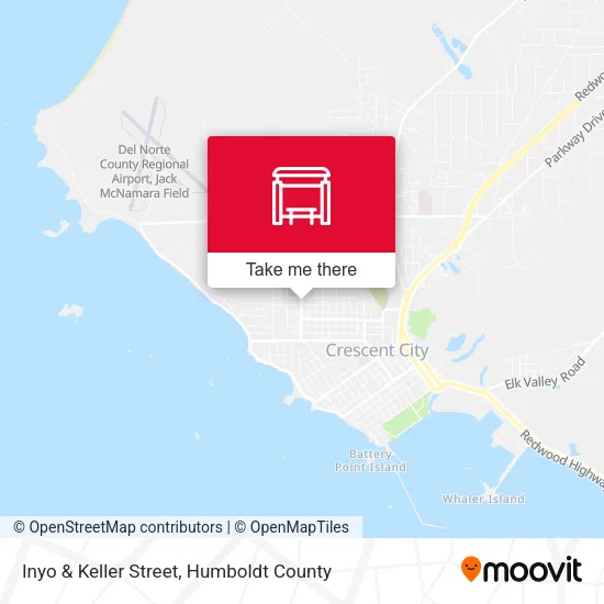 Inyo & Keller Street map