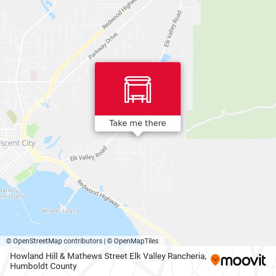 Howland Hill & Mathews Street Elk Valley Rancheria map