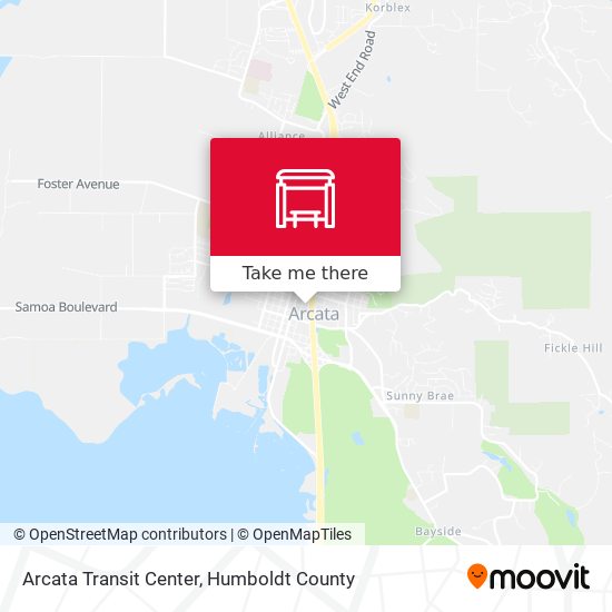 Arcata Transit Center map