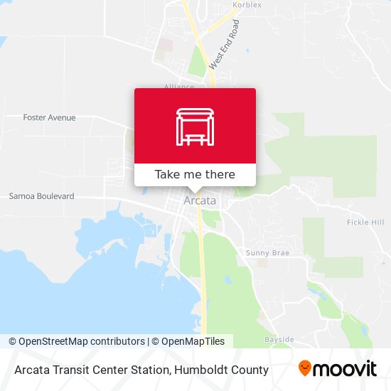 Mapa de Arcata Transit Center Station