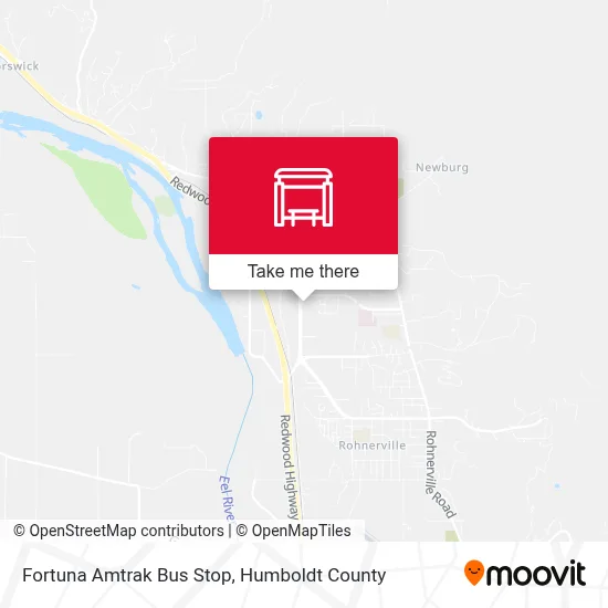 Fortuna Amtrak Bus Stop map
