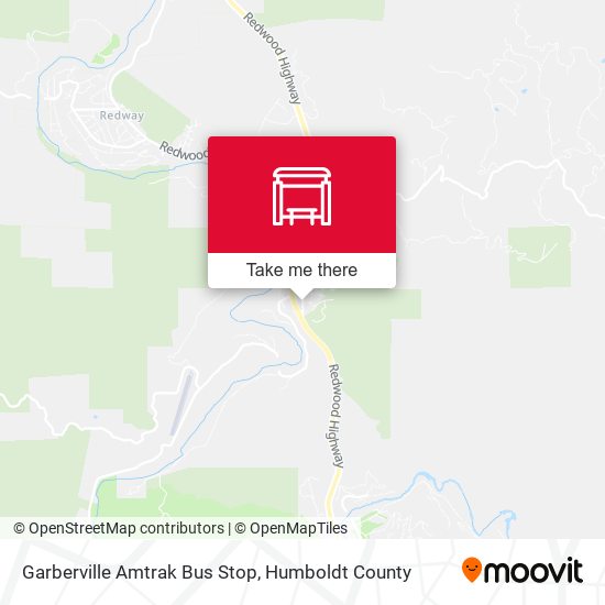 Garberville Amtrak Bus Stop map