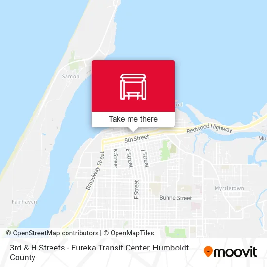 Mapa de 3rd & H Streets - Eureka Transit Center