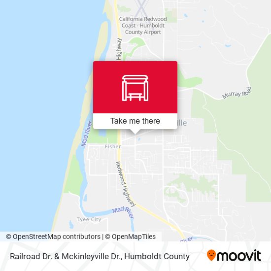 Railroad Dr. & Mckinleyville Dr. map