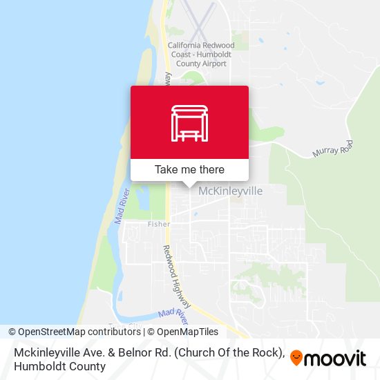 Mapa de Mckinleyville Ave. & Belnor Rd. (Church Of the Rock)