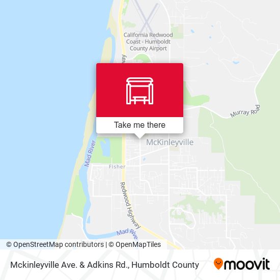 Mckinleyville Ave. & Adkins Rd. map