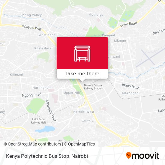 Kenya Polytechnic Bus Stop map