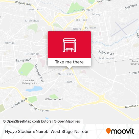 Nyayo Stadium / Nairobi West Stage map
