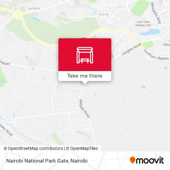 Nairobi National Park Gate map