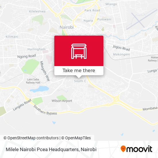 Milele Nairobi Pcea Headquarters map