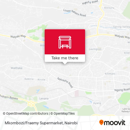 Mkombozi/Fraemy Supermarket map