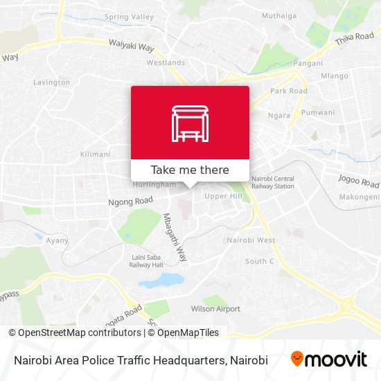 Nairobi Area Police Traffic Headquarters map