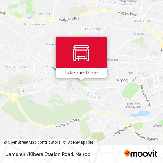 Jamuhuri/Kibera Station Road map