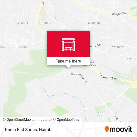 Karen End Shops map